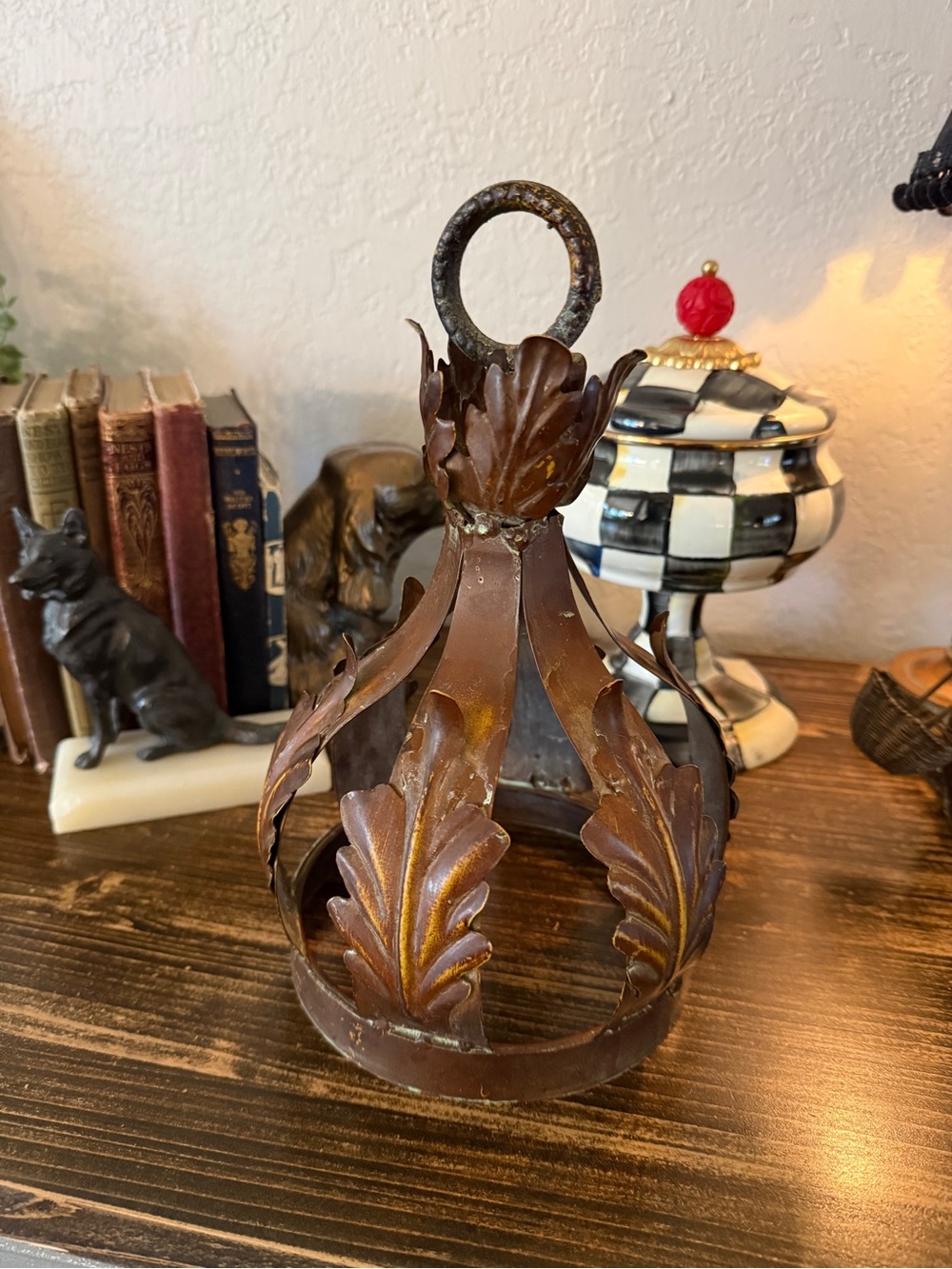 Ornate Copper Metal Decorative Crown Accent - Picture 13 of 16
